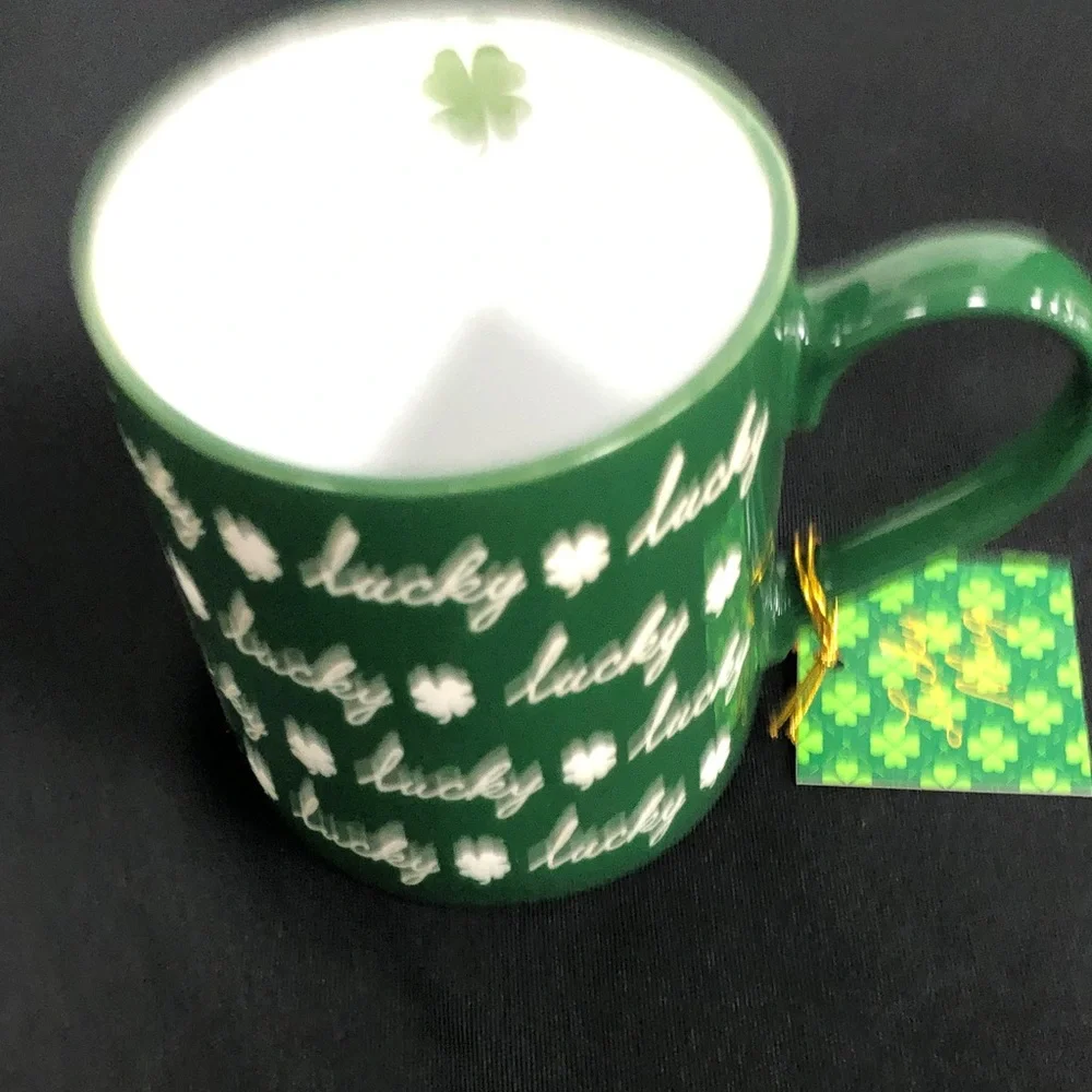 Green St. Patrick's Themed Mugs & Gnome mug Trio